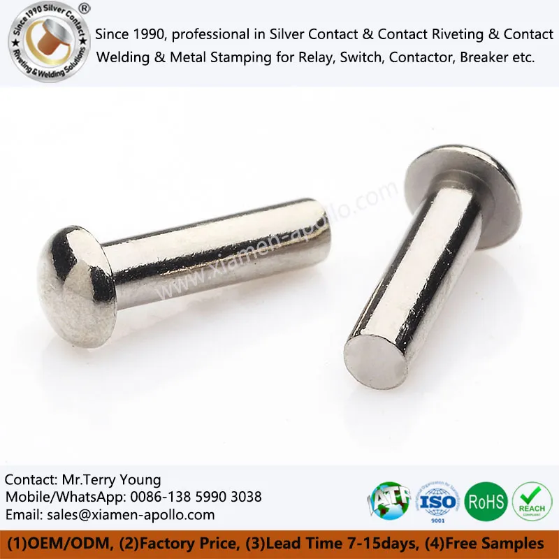 AgNi Bimetal Contact Rivets AgNi Bimetal Contact Rivets