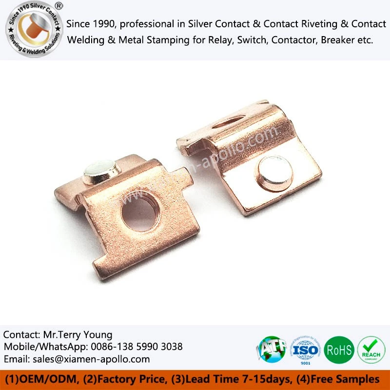 In-Mold Silver Riveting Contacts